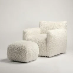 Le Petite Sittpuff Zebra, Brun / Vit