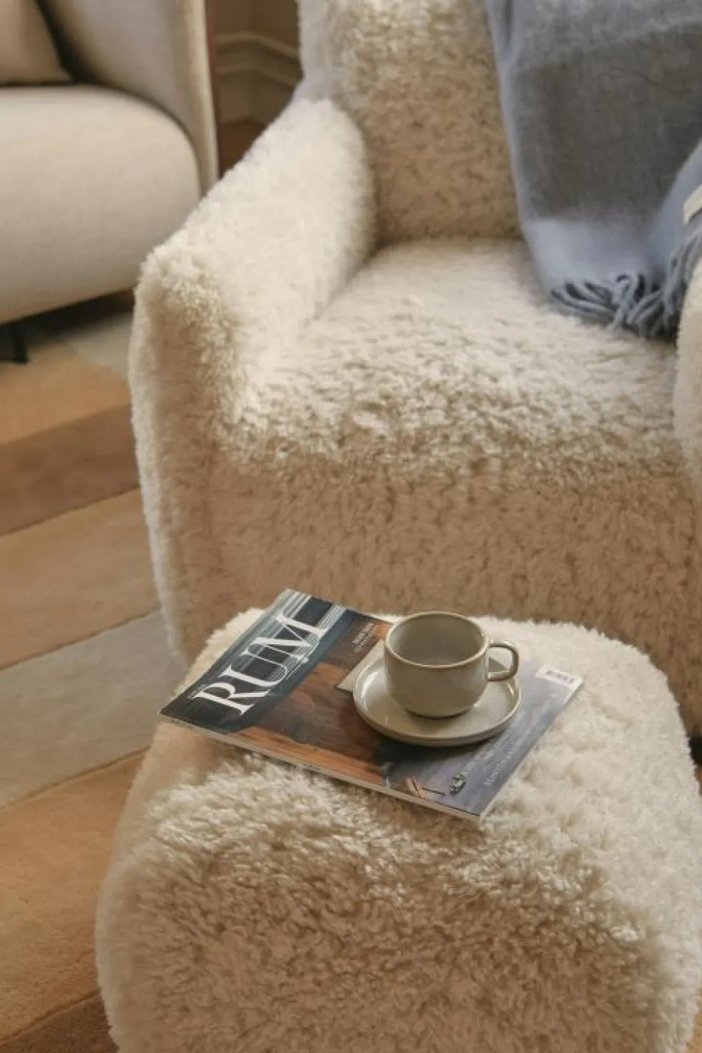 Le Petite Sittpuff Zebra, Brun / Vit