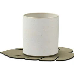 Leaf Glasunderlägg 12x14 cm, Herbal Dust