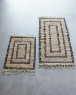 House Doctor Bomulls- & Trasmattor-Leah Matta 90x60, Natur