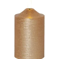 LED Flamme Blockljus, Guld