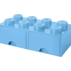 LEGO® Förvaring Med 2 Lådor 8 Knoppar, Medium Stone Grey