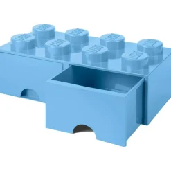 LEGO® Förvaring Med 2 Lådor 8 Knoppar, Medium Stone Grey