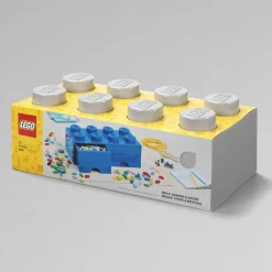 LEGO® Förvaring Med 2 Lådor 8 Knoppar, Medium Stone Grey