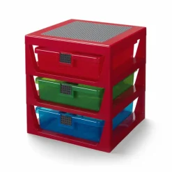 LEGO® Hylla Med 3 Lådor, Röd