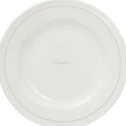 Lexington Assietter-Porcelain Desserttallrik 22 cm 4-pack, Vit / Mörkblå