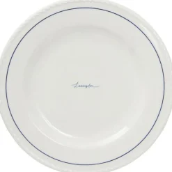 Lexington Assietter-Porcelain Desserttallrik 22 cm 4-pack, Vit / Mörkblå
