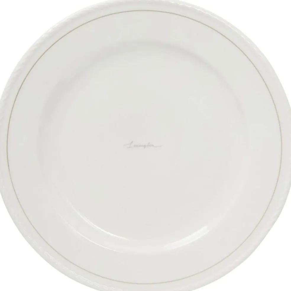 Lexington Porcelain Middagstallrik 27,5 cm 4-pack, Vit / Mörkblå