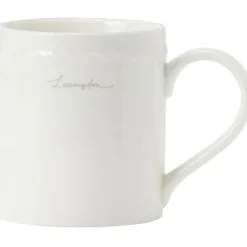 Lexington Porcelain Mugg 8 cm, Vit / Mörkblå