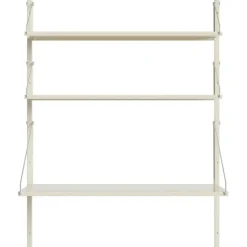 Library Hylla Med Skrivbord 80x185 cm, Varmvit