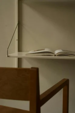 Library Hylla Med Skrivbord 80x185 cm, Varmvit