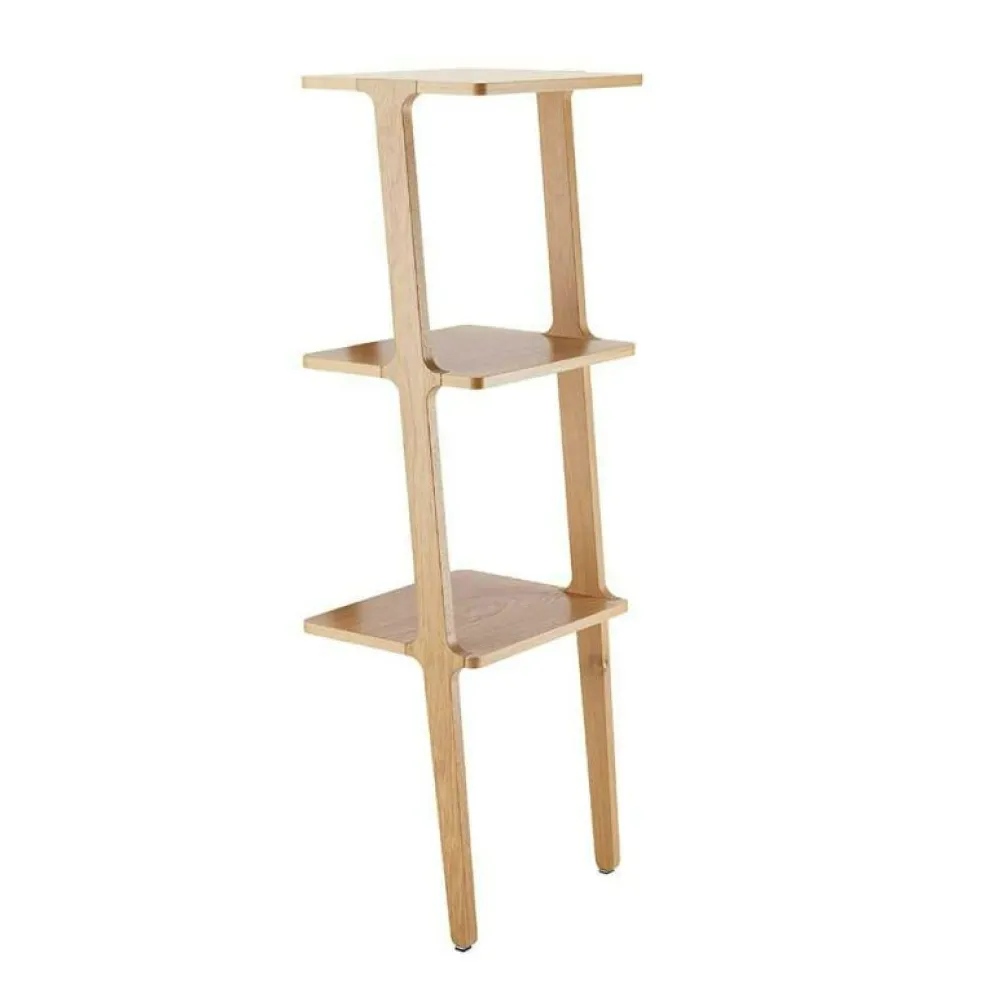 Libri Hylla 114 cm, Vitlaserad Ask