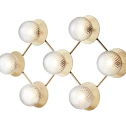 Nuura Vägglampor-Liila 7 Vägg-/Taklampa, Nordic Gold / Opal