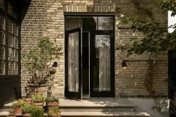 Liila Vägglampa Utomhus, Svart / Klar