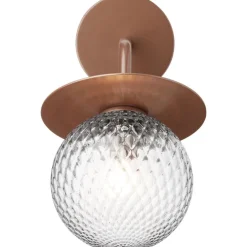 Liila Vägglampa Utomhus, Svart / Klar