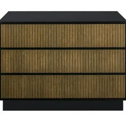 Englesson Byråer-Line Burned Walnut Byrå Med 3 Lådor, Vit