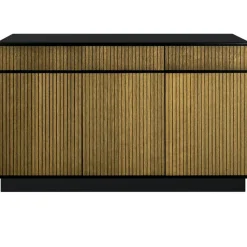 Englesson Skänkar & Sideboards-Line Burned Walnut Hög Skänk Med 3 Lådor, Vit