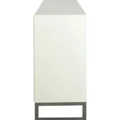 Line Burned Walnut Skänk 3 Dörrar, Vit