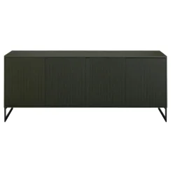 Englesson Skänkar & Sideboards-Line Burned Walnut Skänk 4 Dörrar, Vit/Krom