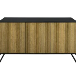 Englesson Skänkar & Sideboards-Line Burned Walnut Skänk 3 Dörrar, Vit/Krom