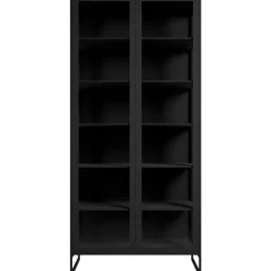 Englesson Skåp & Vitrinskåp-Line Vitrinskåp 92x36x200 cm, Vit