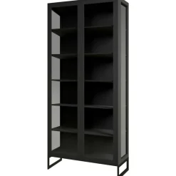 Englesson Skåp & Vitrinskåp-Line Vitrinskåp 92x36x200 cm, Vit