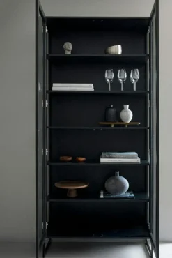 Englesson Skåp & Vitrinskåp-Line Vitrinskåp 92x36x200 cm, Vit