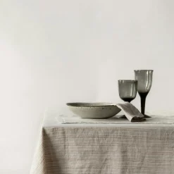 Linen Bordsduk 145x330 cm, Taupe