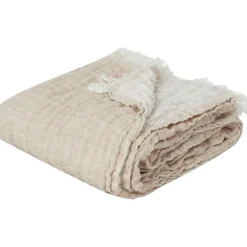Spirit Of The Nomad Plädar & Filtar-Linen Pläd 130x170 cm, Off-white / Desert Beige