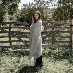 Spirit Of The Nomad Plädar & Filtar-Linen Pläd 130x170 cm, Off-white / Desert Beige