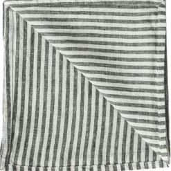 Linen Servett 45x45 cm, Grå / Vit