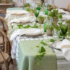 Linåker Löpare 44x140 cm, Off-white / Marine