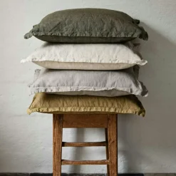 Broste Copenhagen Prydnadskuddar & Fodral-Linn Kuddfodral Grape Leaf Green, 40x60 cm