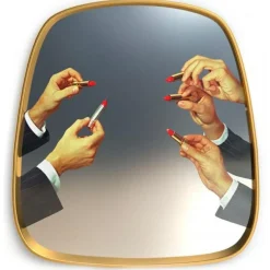 Lipsticks Spegel 54x59 cm, Guld