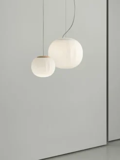 Luceplan Pendellampor-Lita Pendant Pendel 18 cm, Vit / Opalglas