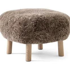 &Tradition Fotpallar-Little Petra ATD1 Fotpall, Fårskinn Sahara / Vitoljad Ek