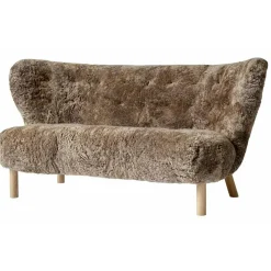 Little Petra Soffa Vb2, Vitoljad Ek / Fårskinn Sahara