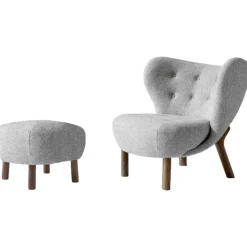 &Tradition Fotpallar|Fåtöljer-Little Petra VB1, Loungestol Set, Valnöt / Karakorum