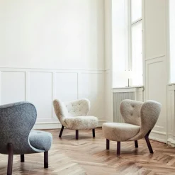 &Tradition Fotpallar|Fåtöljer-Little Petra VB1, Loungestol Set, Valnöt / Karakorum