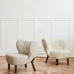 &Tradition Fotpallar|Fåtöljer-Little Petra VB1, Loungestol Set, Valnöt / Karakorum