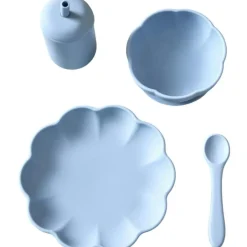 Barn Jack o Juno Barnserviser|Barntallrikar-Little Poppy Barnservis 4 Delar, Ljusrosa