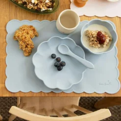 Barn Jack o Juno Barnserviser|Barntallrikar-Little Poppy Barnservis 4 Delar, Ljusrosa