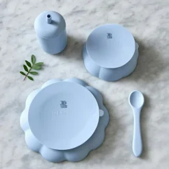 Barn Jack o Juno Barnserviser|Barntallrikar-Little Poppy Barnservis 4 Delar, Ljusrosa