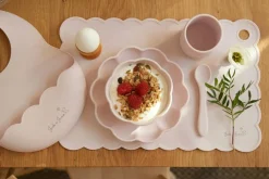 Barn Jack o Juno Barnserviser|Barntallrikar-Little Poppy Barnservis 4 Delar, Ljusrosa