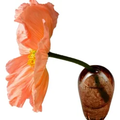 Liv Vase Mouth-blown Glass Vas Munblåst Glas, Aqua