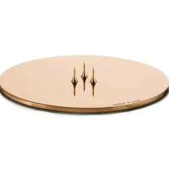 Ljusbricka Ø12 cm Roséguld, Shiny