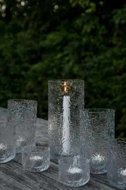 Ljuslykta Med Mönstrat Glas 15 cm