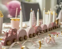 Ljusstake födelsedagståg, Blå