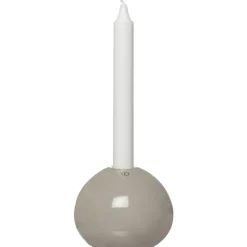 Ljusstake Glas Ø11 cm, Vit