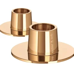 ester & erik Ljusstakar-Ljusstake Shiny Ø6 cm 2-pack, Shiny Silver